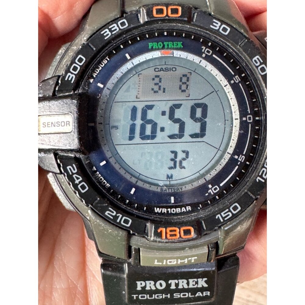 Casio Pro Trek Watch Mens Large PRG-270 Tough Solar Triple Sensor Altimeter Comp - Picture 9 of 9
